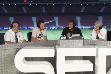 Alfredo Relaño, Saúl Ñíguez, Manu Carreño y Enrique Cerezo.