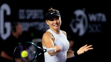 Tennis - Merida Open - Yucatan Country Club, Merida, Mexico - February 28, 2025 Spain's Paula Badosa in action during her quarter final match against Australia's Daria Gavrilova REUTERS/Carlos Perez Gallardo