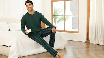 Pijama de cuadros de invierno para hombre