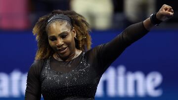 NEW YORK, NEW YORK - AUGUST 29: Serena Williams of the United States celebrates defeating Danka Kovinic of Montenegro during the Women's Singles First Round on Day One of the 2022 US Open at USTA Billie Jean King National Tennis Center on August 29, 2022 in the Flushing neighborhood of the Queens borough of New York City.   Julian Finney/Getty Images/AFP
== FOR NEWSPAPERS, INTERNET, TELCOS & TELEVISION USE ONLY ==