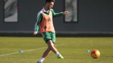 Van Wolfswinkel, durante un entrenamiento.