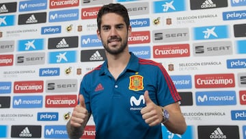 Isco, en conferencia de prensa.