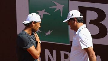 Toni Nadal junto a Rafa durante los Juegos Olímpicos.