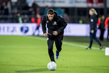 Santiago Gimenez of Feyenoord warms up 