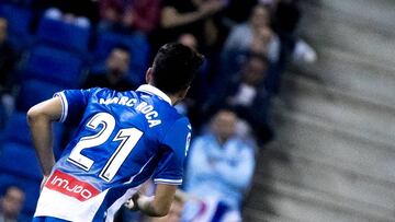 Marc Roca llevó el 21 durante tres temporadas en el Espanyol.