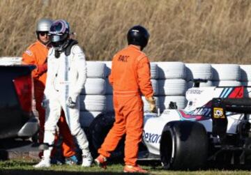 El canadiense Lance Stroll tuvo un accidente durante la tarde entrenamientos.