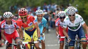 Valverde fue el primero en atacar en La Camperona. S&oacute;lo respondieron Contador, Purito, Caruso y Aru.
 