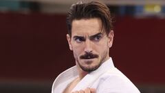 El karateka espa&ntilde;ol Dami&aacute;n Quintero compite durante la final de kata masculino en los Juegos Ol&iacute;mpicos de Tokio.