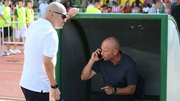 Chema Aragón y José Alberto, del Racing.