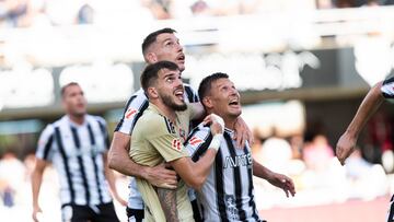Alcalá y Musto, ante el Racing Ferrol.