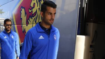 Oyarzun con el Zaragoza.