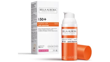 Protector solar SPF 50+ - Bella Aurora disponible en Amazon en su página web.