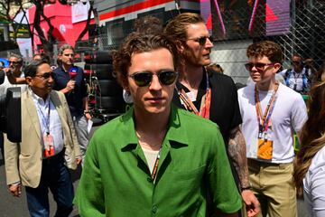 Tom Holland durante el Gran Premio de Mónaco de la Fórmula 1.