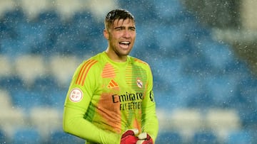 Fran González, contra el Real Murcia.