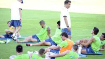 Luis García, durante un entrenamiento.