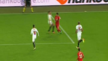 Referee Jonas Eriksson misses two first-half Liverpool penalties