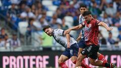 (L-R), Axel Grijalva of Monterrey and Lucas Cavallini of Tijuana during the game Monterrey vs Tijuana, corresponding to Round 13 of the Torneo Clausura 2023 of the Liga BBVA MX, at BBVA Bancomer Stadium, on April 01, 2023.

<br><br>

(I-D), Axel Grijalva de Monterrey y Lucas Cavallini de Tijuana durante el partido Monterrey vs Tijuana, Correspondiente a la Jornada 13 del Torneo Clausura 2023 de la Liga BBVA MX, en el Estadio BBVA Bancomer, el 01 de Abril de 2023.