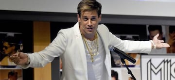 Milo Yiannopoulos durante una conferencia en la Universidad de Colorado.