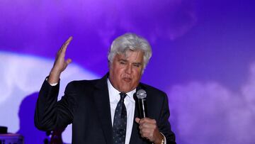 FILE PHOTO: Comedian Jay Leno speaks at the Carousel of Hope Ball in Beverly Hills, California U.S. October 8, 2016. REUTERS/David McNew/File Photo/File Photo