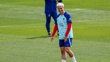 Griezmann, en una sesión del Atlético.