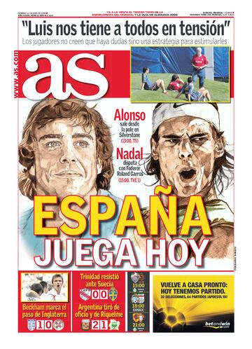 Rafa Nadal a través de las portadas de As