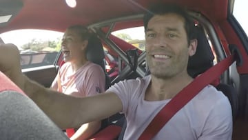 Los gritos de Sharapova en un carro a toda velocidad