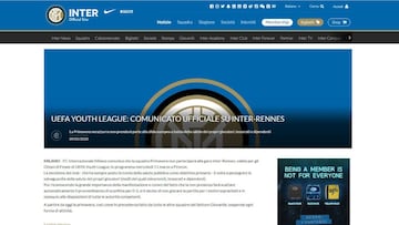 El Inter renuncia a la Youth League y se suspende la Serie D