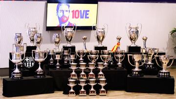 Los títulos de Messi en el Barcelona.