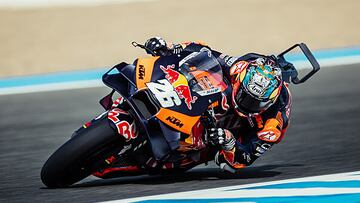 Dani Pedrosa con la KTM en un test en Jerez.