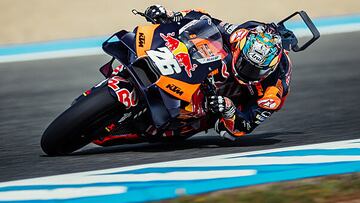 Dani Pedrosa con la KTM en un test en Jerez.