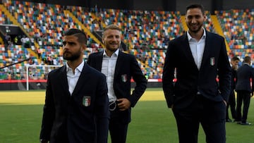 Lorenzo Insigne, Ciro Immobile y Gianluigi Donnarumma. 