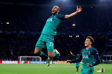 Lucas Moura hizo 'hat-trick' y le dio el pase a la final de la Champions al Tottenham al remontar el partido y hacer ganar a su equipo 2-3.