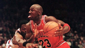 Michael Jordan y Pat Ewing -