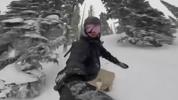 David Beckham, snowboard freeride en Canadá.