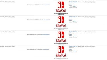 Amazon lista 18 nuevos productos para Nintendo Switch