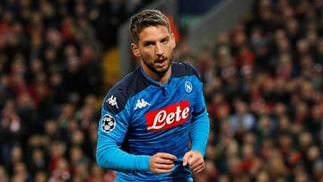 El delantero belga del N&aacute;poles, Dries Mertens, durante un partido.