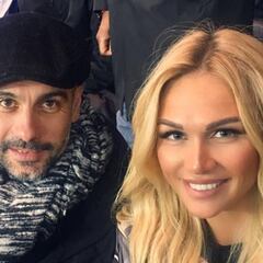 Guardiola espía al Mónaco al lado de una supermodelo