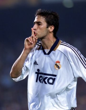 13-10-99. Raúl bagged a late equalizer at Camp Nou and proceeded to request for silence after a hush fell over the Barça stadium.