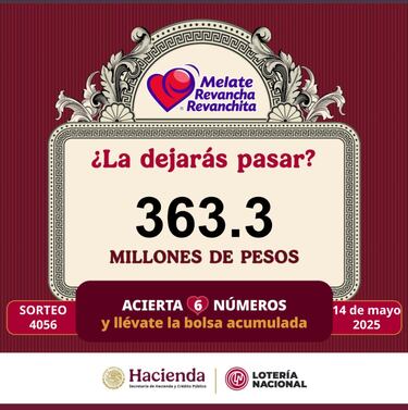 Resultados Melate: números que cayeron hoy y premios del sorteo 4056 | 14 de mayo del 2025