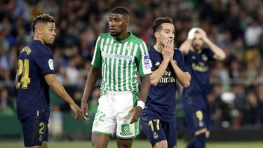 Mariano, Emerson y Lucas Vázquez, el domingo.