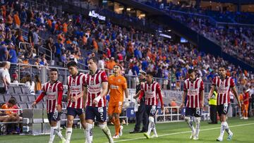Alan Mozo of Guadalajara during the game Guadalajara vs FC Cincinnati, corresponding to the group stage of the Leagues Cup 2023, at TQL Stadium, on July 27, 2023.
<br><br>
Alan Mozo de Guadalajara durante el partido Guadalajara vs FC Cincinnati, correspondiente a la fase de grupos de la Leagues Cup 2023, en el Estadio TQL, el 27 de Julio de 2023.