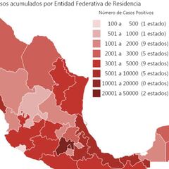 Mapa y casos de coronavirus en México por estados hoy 18 de junio