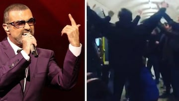 Un grupo de seguidores del Chelsea celebró su victoria frente al Manchester City uniéndose a un saxofonista callejero que versionaba la canción 'Careless Whisper' de George Michael.