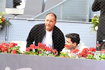 El periodista Manu Carreño durante el partido de Carlos Alcaraz en el Mutua Madrid Open