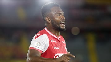 Bogotá. Septiembre 26 de 2024. Independiente Santa Fe enfrenta a Alianza , por encuentro válido de la Liga BetPlay II 2024 de la fecha 11, en el estadio Nemesio Camacho el Campin. (Colprensa -Catalina Olaya)