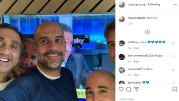 Así celebró Pep y su staff el levantamiento de la sanción