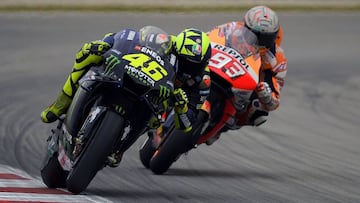Valentino Rossi y Marc Márquez.