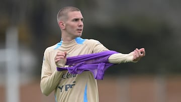 Franco Mastantuono, con Argentina.