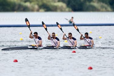 Medalla para Craviotto, Cooper, Arévalo y Germade que han quedado terceros.