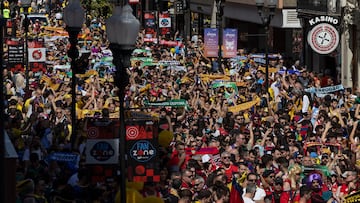 Seguidores de los equipos, en la Copa celebrada en Gran Canaria, hace unas semanas